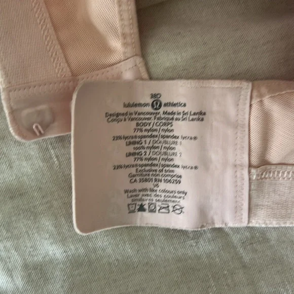 Lululemon Athletica Pink Sports Bra Intimates - Picture 4 of 5